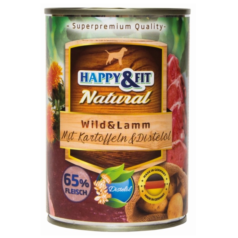 Happy&Fit Natural Wild & Lamm (vad és bárány) 400 g