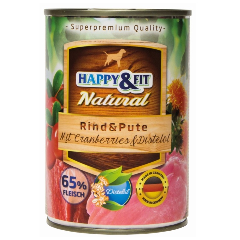 Happy&Fit Natural Rind & Pute (marha és pulyka) 400 g
