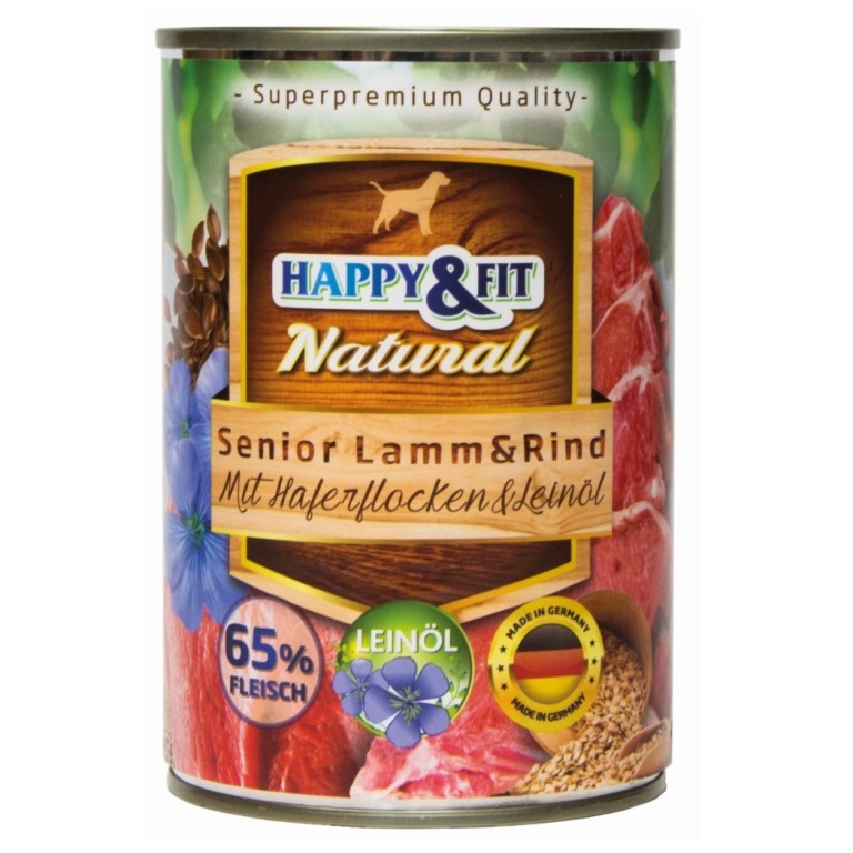 Happy&Fit Natural Senior Lamm & Rind (bárány és marha) 400 g