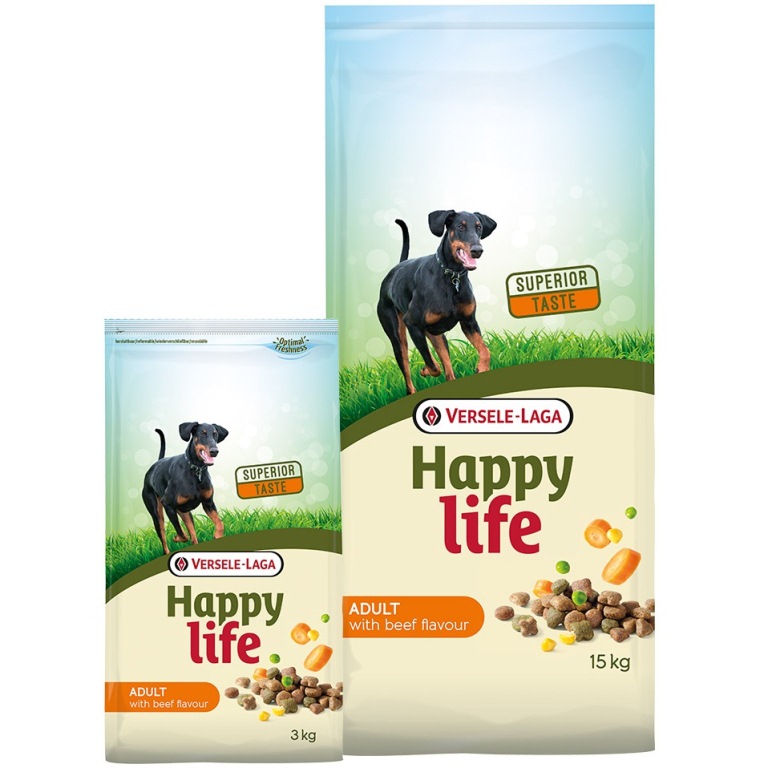 Happy Life Adult Beef 15 kg
