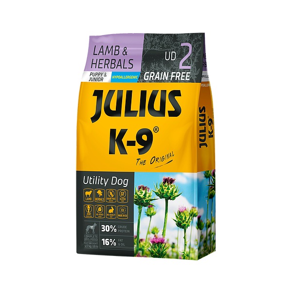 Julius K-9 Utility Dog Hypoallergenic Puppy & Junior Lamb & Herbals 3 kg