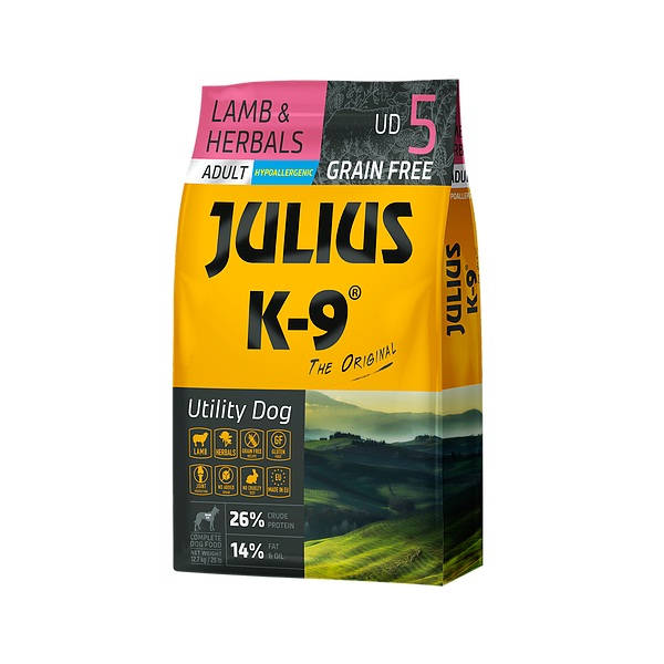 Julius K-9 Utility Dog Hypoallergenic Adult Lamb & Herbals 10 kg