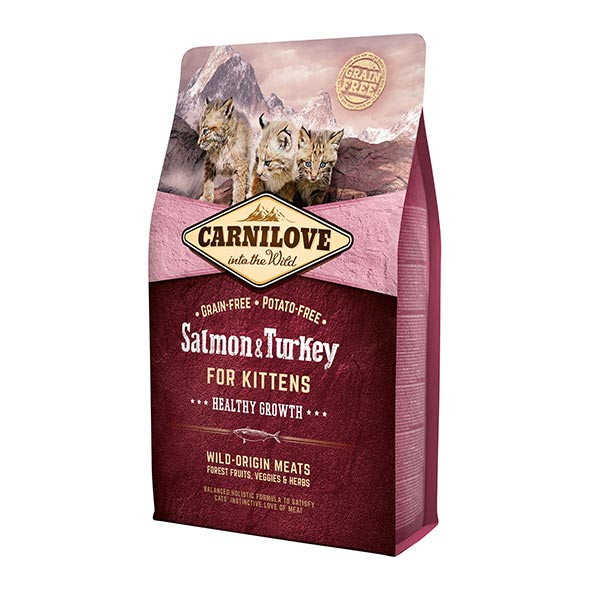 Carnilove Cat Kitten Salmon & Turkey  Healthy Growth (lazac-pulyka) 2 kg