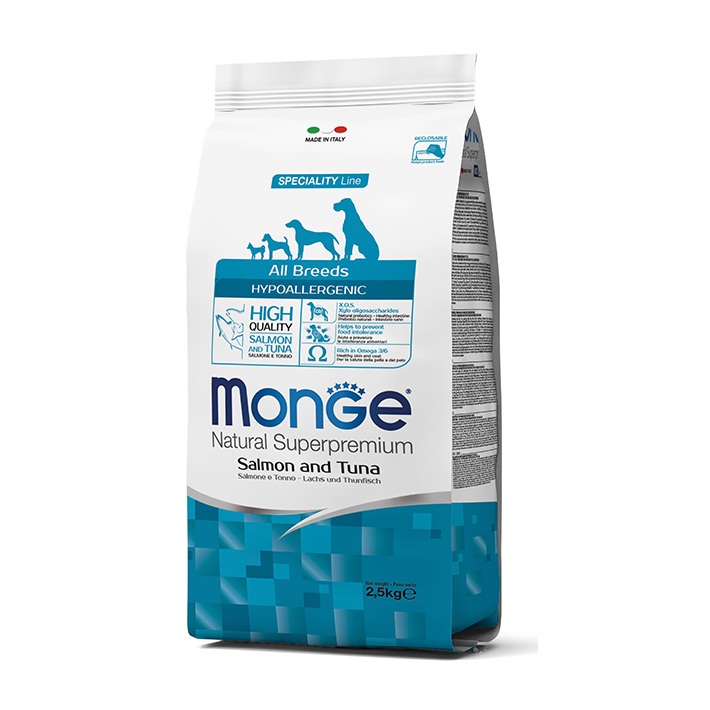 Monge Speciality Line All Breeds Hypoallergenic Salmon and Tuna 2,5 kg