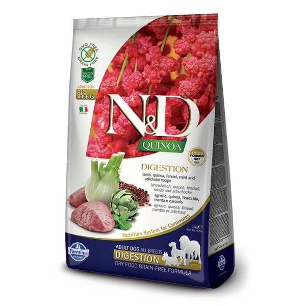 N&D QUINOA Dog Digestion Adult All Breeds - bárány 2,5 kg