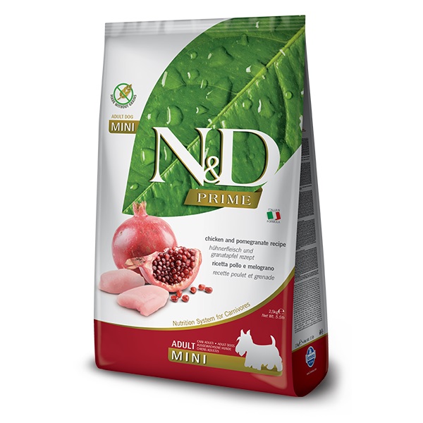 N&D PRIME Dog Adult Mini Chicken (csirke és gránátalma) 2,5 kg