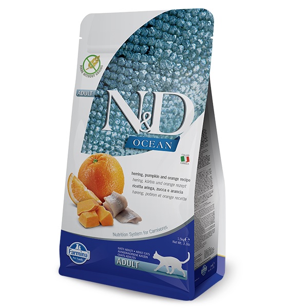 N&D Cat Adult OCEAN Hering sütőtök és narancs 300 g