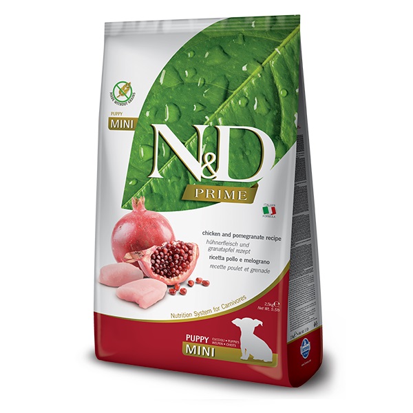 N&D PRIME Dog Puppy Mini Chicken (Csirke és gránátalma) 2,5 kg