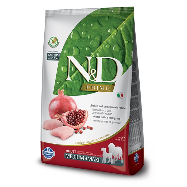N&D PRIME Dog Adult Medium & Maxi Chicken (csirke és gránátalma) 12 kg