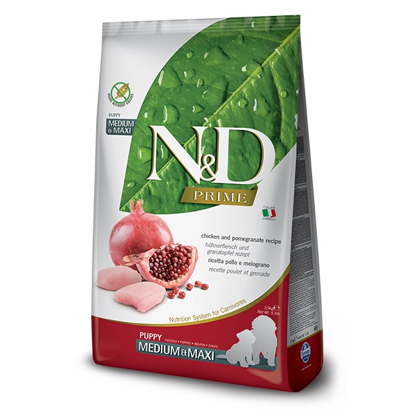 N&D PRIME Dog Puppy Medium&Maxi Chicken (Csirke és gránátalma) 12 kg