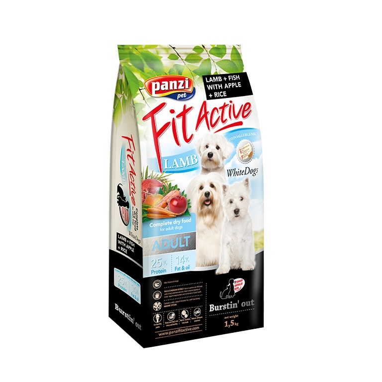 FitActive Adult WhiteDogs Lamb & Fish 1,5 kg