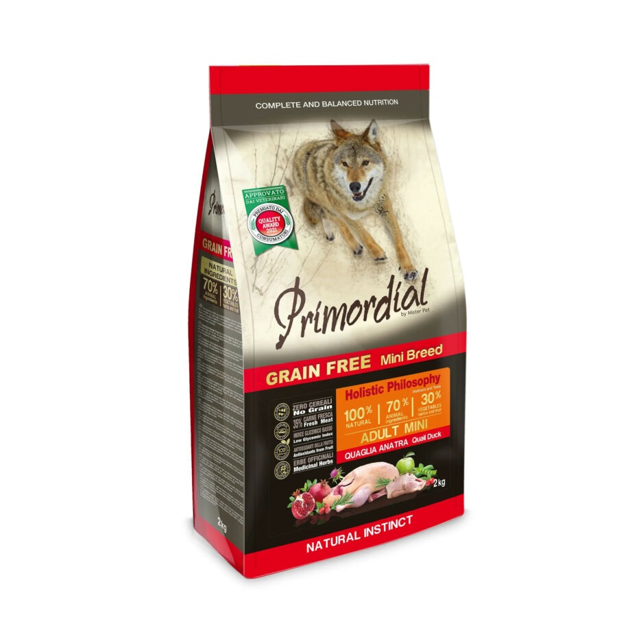 Primordial Grain Free Adult Mini fürj és kacsa 6 kg