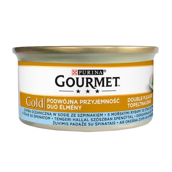 Gourmet Gold Duó Élmény tengeri hallal szószban spenóttal 85 g