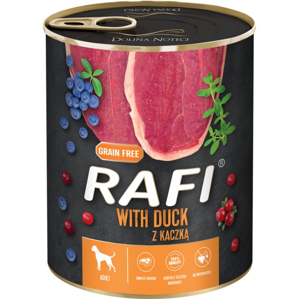 RAFI Grain Free Paté Kacsával, Kék - és Vörösáfonyával 800 g