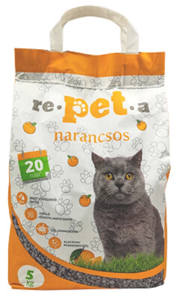 Repeta bentonit alapú narancsos macskaalom   5 kg