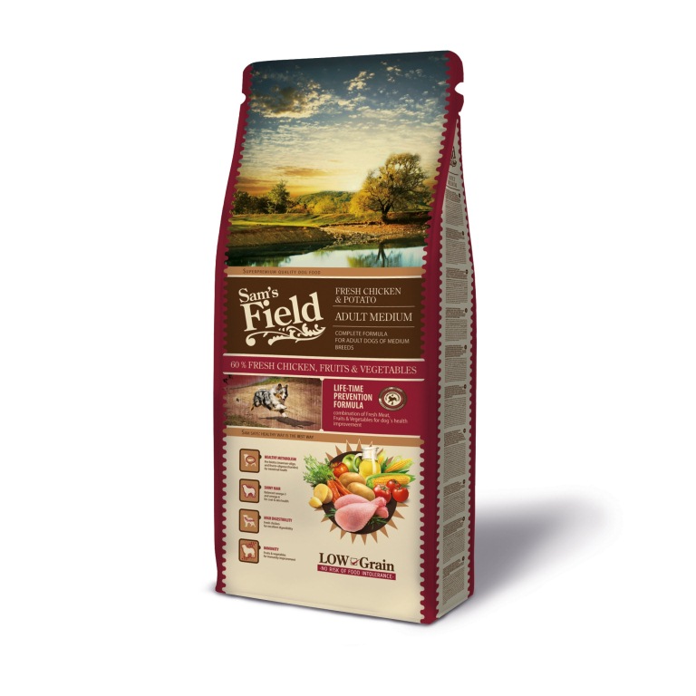 Sam's Field Low Grain Adult Medium Fresh Chicken & Potato (2x13 kg)