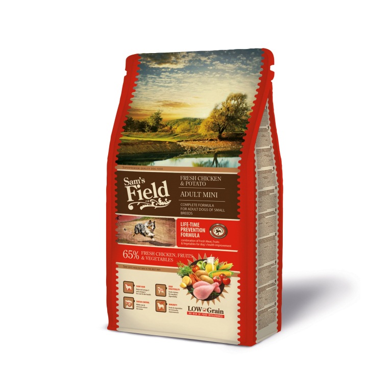 Sam's Field Low Grain Adult Mini Fresh Chicken & Potato 800 g