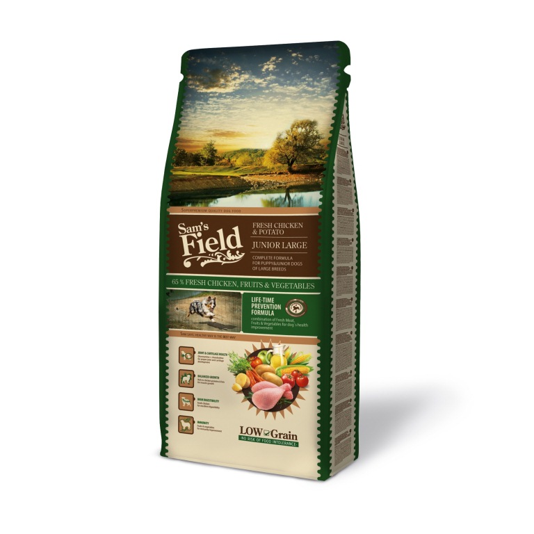 Sam's Field Low Grain Junior Large Fresh Chicken & Potato 13 kg