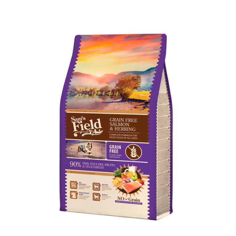 Sam's Field Grain Free Adult Salmon & Herring 800 g