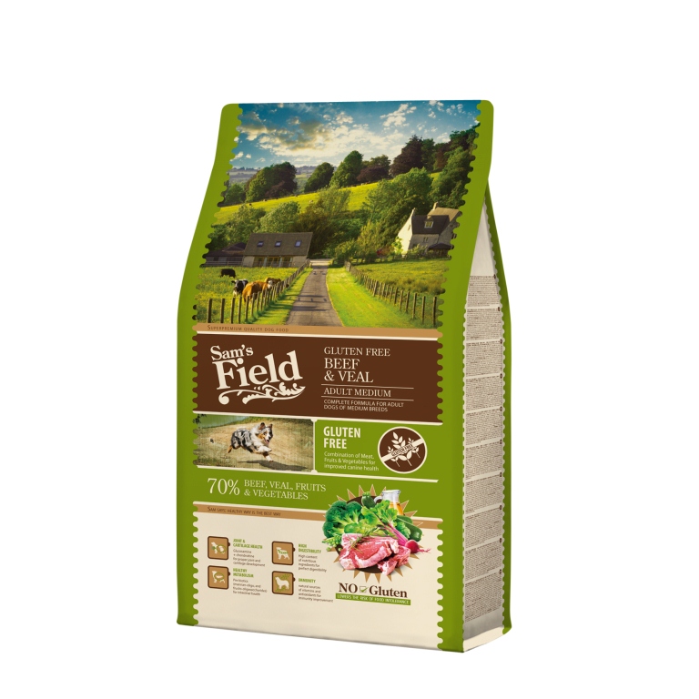 Sam's Field Gluten Free Adult Medium Beef & Veal 2,5 kg
