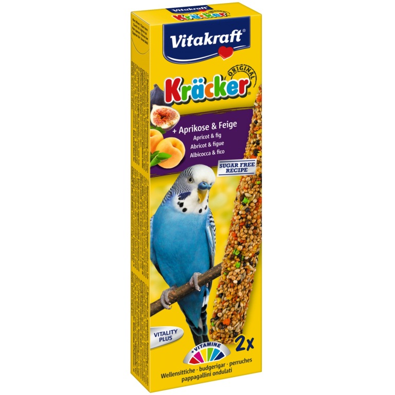 Vitakraft Kracker - sárgabarack és füge hullámos papagájnak (2 db)