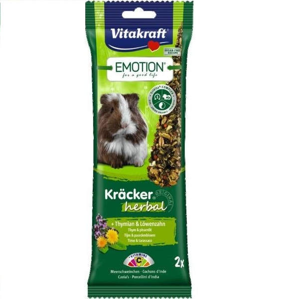Vitakraft Emotion Kracker Herbal - kakukkfű és gyermekláncfű csincsillának (2 db)