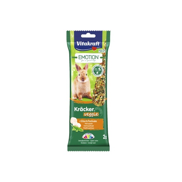 Vitakraft Emotion Kracker Veggie - borsó és pasztinák nyúlnak (2 db)