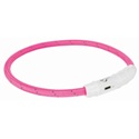 Trixie Safer Life világító USB nyakörv (L-XL) - pink