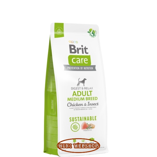 Brit Care Dog Sustainable Insect Adult Medium Breed  12 kg