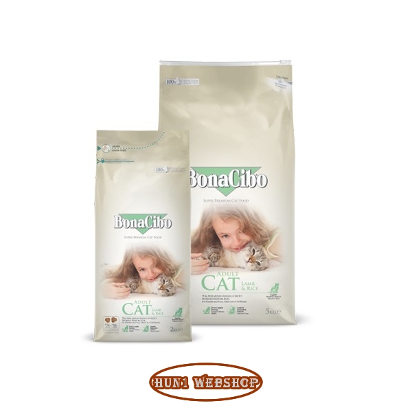 BonaCibo Adult Cat Lamb & Rice 2 kg