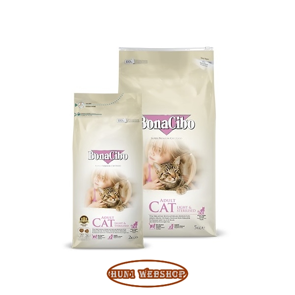 BonaCibo Adult Cat Light & Sterilised Chicken 2 kg