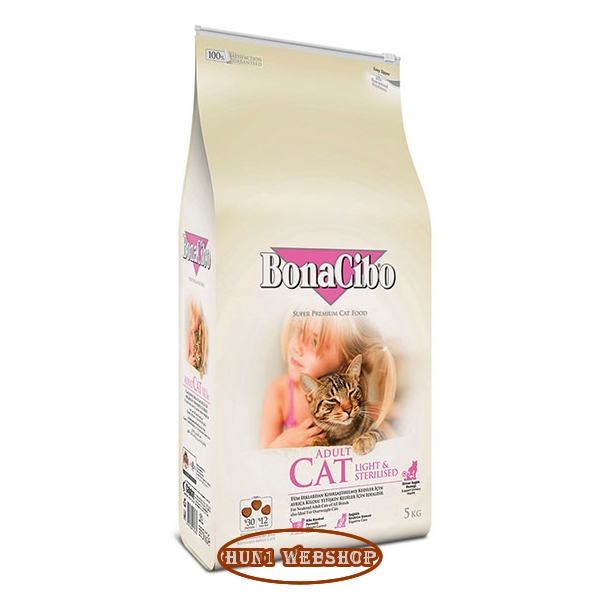BonaCibo Adult Cat Light & Sterilised Chicken 5 kg