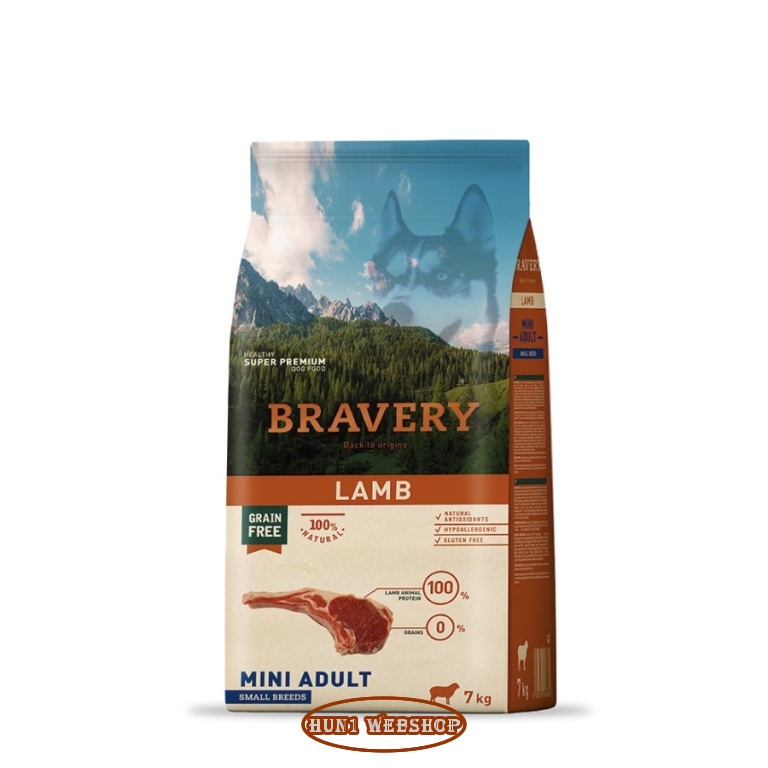 Bravery Grain Free Adult Mini Lamb 7 kg