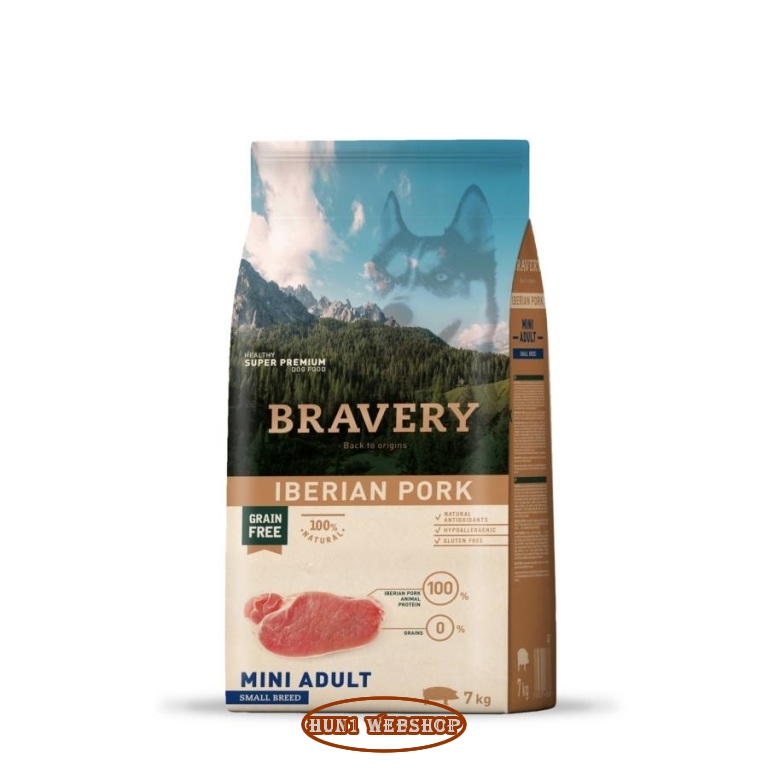 Bravery Grain Free Adult Mini Iberian Pork 7 kg
