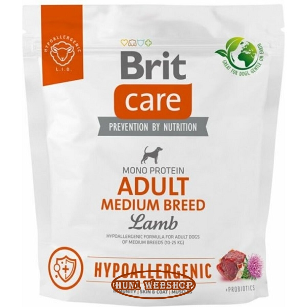 Brit Care Hypoallergenic Adult Medium Breed Lamb 1 kg