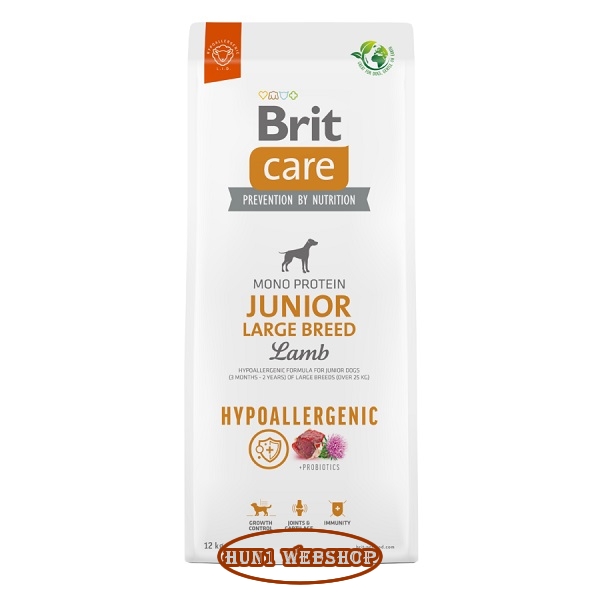 Brit Care Hypoallergenic Junior Large Breed Lamb 12 kg