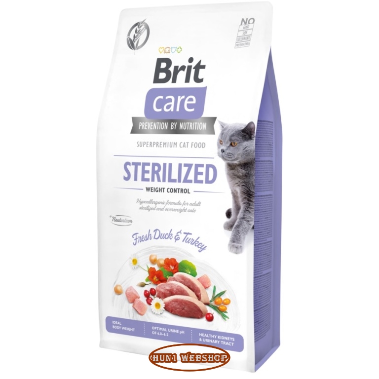 Brit Care Cat Grain Free STERILISED WEIGHT CONTROL Duck and Turkey 400 g