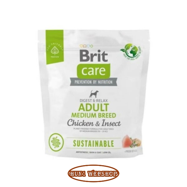 Brit Care Dog Sustainable Insect Adult Medium Breed  1 kg