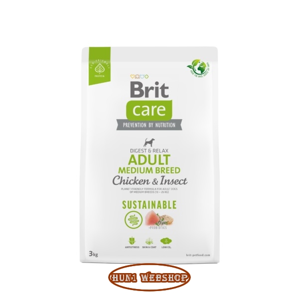 Brit Care Dog Sustainable Insect Adult Medium Breed  3 kg