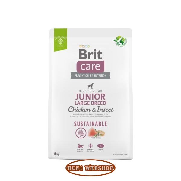 Brit Care Dog Sustainable Insect Junior Large Breed  3 kg