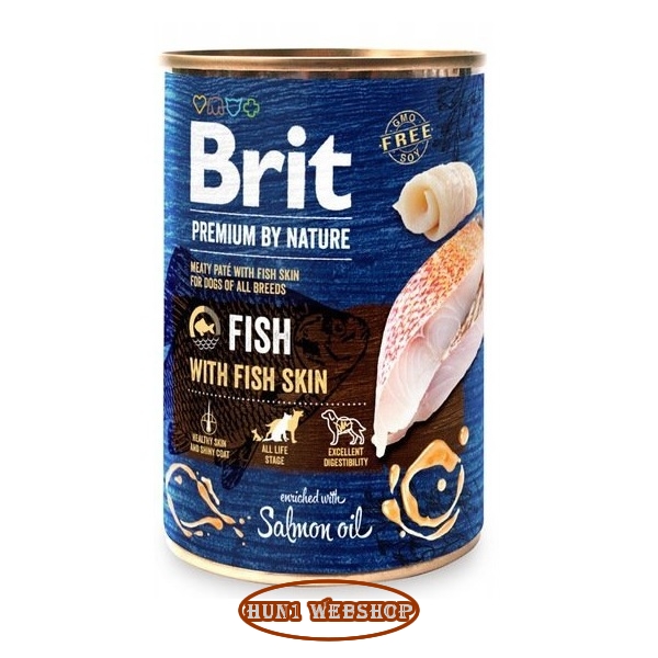 Brit Premium by Nature Paté hal és halbőr 800 g