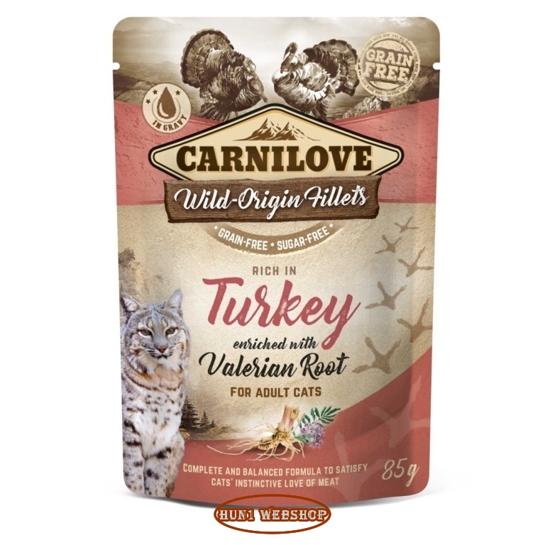 CarniLove Cat Turkey & Valerian (pulyka-macskagyökér) 85 g