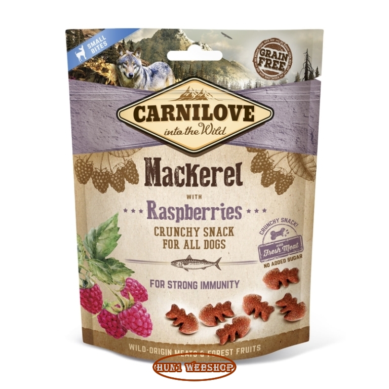 CarniLove Crunchy Snack Mackerel & Raspberries (makréla-málna) 200 g