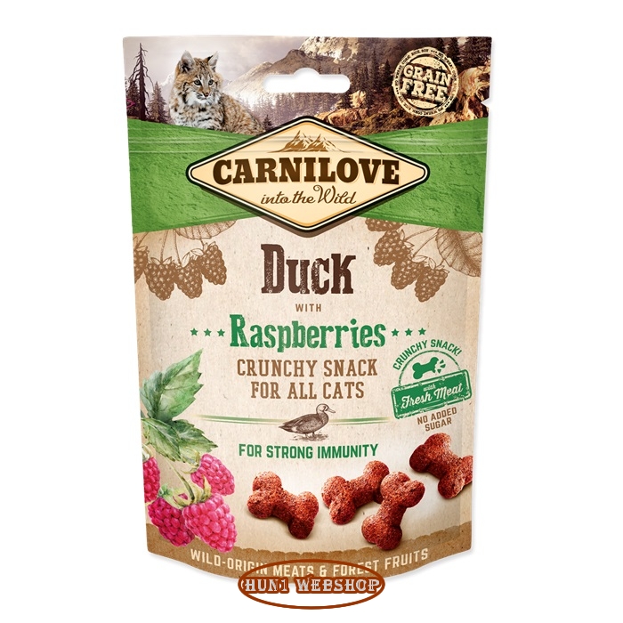 CarniLove Cat Crunchy Snack Duck & Raspberries (kacsa-málna) 50 g