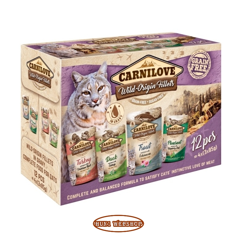 CarniLove Cat Multipack (pulyka-kacsa-pisztráng-fácán) 12x85 g