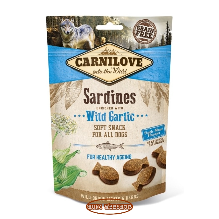CarniLove Soft Snack Sardines & Wild Carlic (szardínia-fokhagyma) 200 g