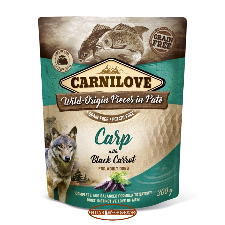 CarniLove Adult Paté Carp & Black Carrot (ponty-fekete répa) 300 g