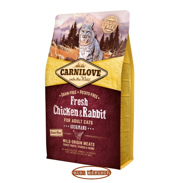 Carnilove Fresh Adult Cat Chicken & Rabbit Gourmand (csirke-nyúl) 2 kg