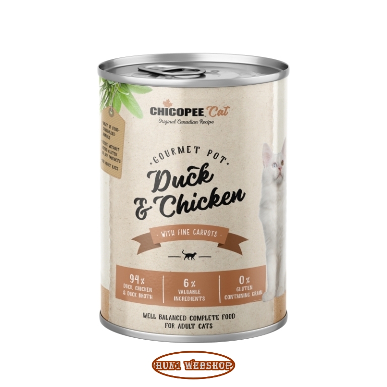 Chicopee Cat Adult Gourmet Pot Duck & Chicken (kacsa és csirke) 400 g
