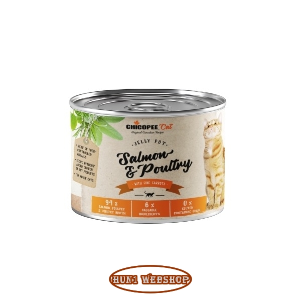 Chicopee Cat Adult Jelly Pot Salmon & Poultry (lazac és szárnyas) 400 g